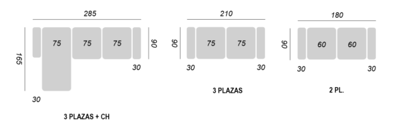 Tabla de medidas del mueble