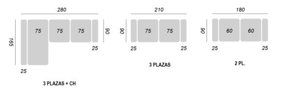 Tabla de medidas del mueble